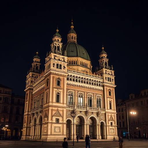 La Mole Antonelliana a Torino illuminata di notte