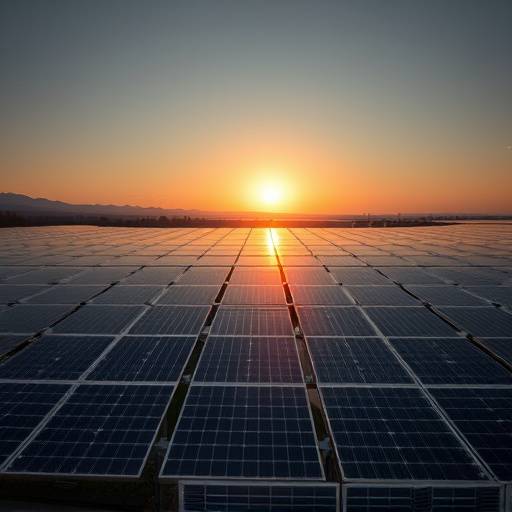 Un campo di pannelli solari in una regione italiana