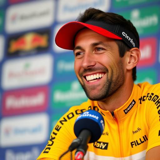 Vincenzo Nibali sorride durante una conferenza stampa annunciando il suo ritiro dal ciclismo professionistico
